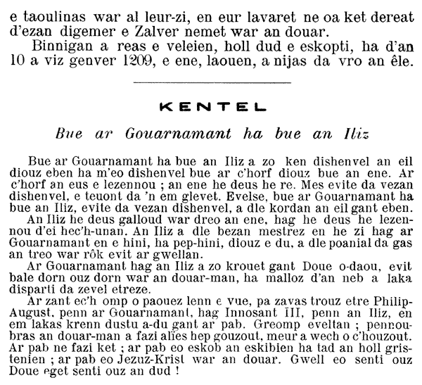 Vie en breton de Saint Guillerme archevêque de Bouges, mort en 1209.