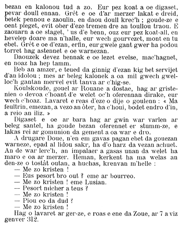 Texte en breton, Vie de saint Macaire, moine et ermite en haute Egypte, 300-390, l’un des fondateurs du monachisme chrétien, en breton, par Perrot-Ar Moal, 1912.